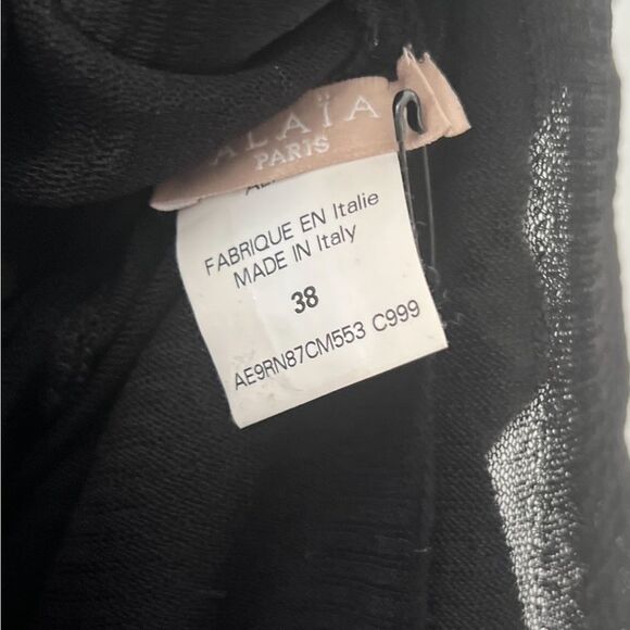Alaia Azzedine Paris Apron Dress Black Sleeveless Fit Flare A-line 38 XS NWT - Picture 9 of 17